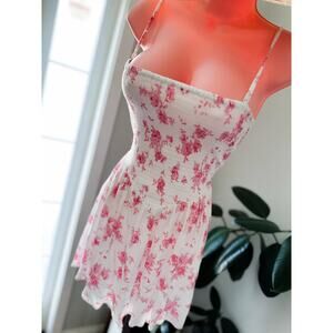 Aeropostale Pressed Petals & Garden Strolls Cottagecore smocked romper dress